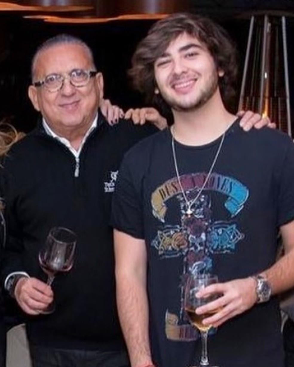 Galvão Bueno e Luca — Foto: Reprodução/Instagram