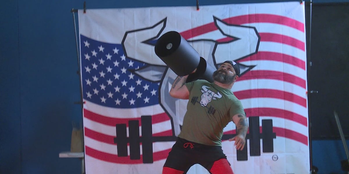 NEVER QUIT: Professional strongman returns to hometown to inspire kids
