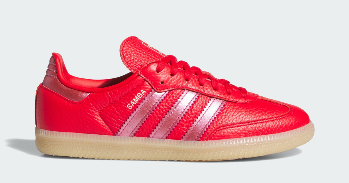 The Kids’ Adidas Samba Goes Bold in “Pure Ruby”