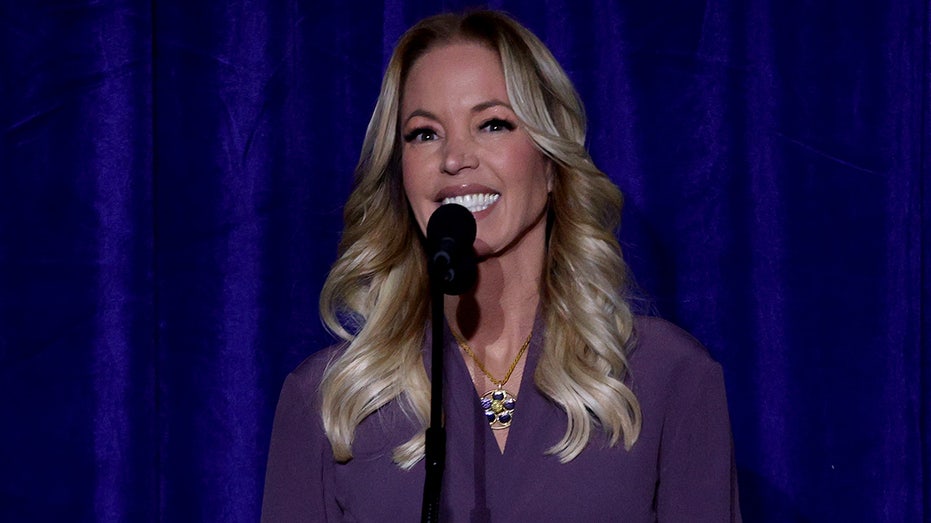 Jeanie Buss smiles