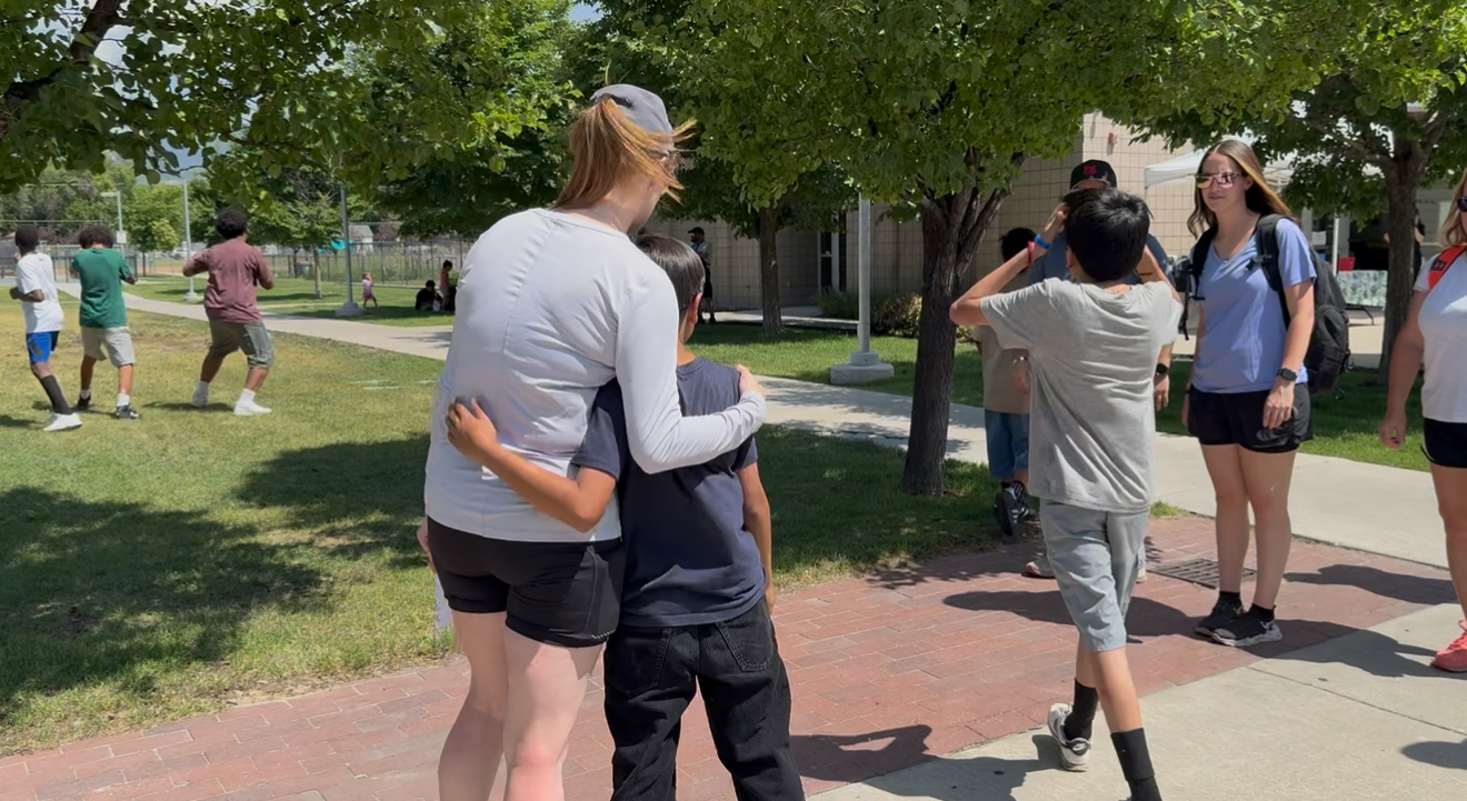 Students attend summer camp with South Salt Lake Police.